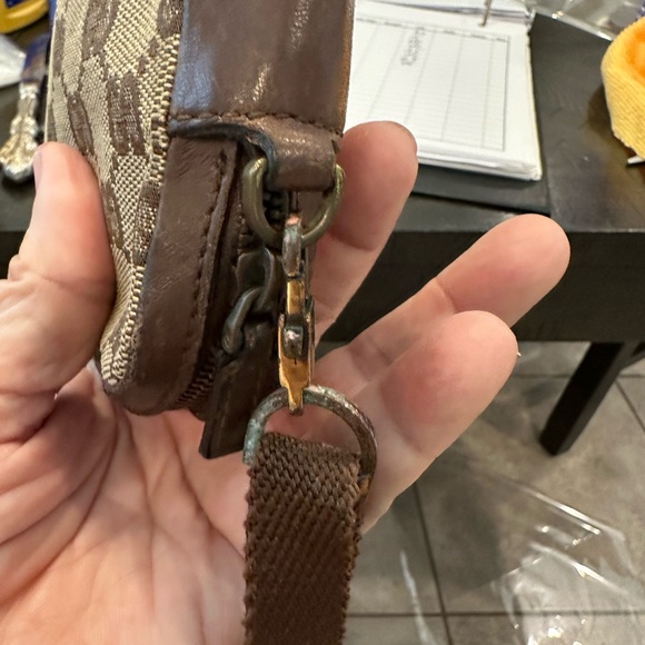 Gucci Beige/Brown GG Canvas Crossbody Bag - Picture 12 of 14